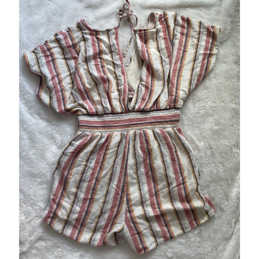 American Eagle Striped Short Romper Adults Size Medium kimono